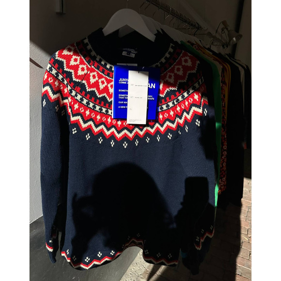 $1000 Junya Watanabe Wool Fair Isle Sweater [New] - Picture 3 of 6